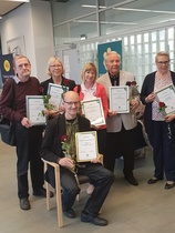 Palkinnonsaajat. Kilpailussa jaettiin kolme pistesijaa ja palkintosijat.
/Jukka Vuorinen 